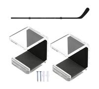Support mural pour crosse de hockey - 4,3 x 4 x 3,3 cm | 2 supports de présentation pour crosses de hockey avec coussinet anti-rayures | Présentoir horizontal pour bâtons de hockey - Pour chambre