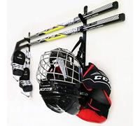Support mural pour crosse de hockey - Accrochez vos patins de hockey sur glace, casque, gants, coussinets de bâtons - Idéal pour la maison ou le bureau - Pas d'équipement de crosse de hockey