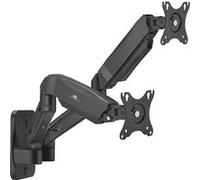 Maclean Support mural pour 2 moniteurs MC-988 – 17–32'', max 9 kg, ressort mécanique, noir G
