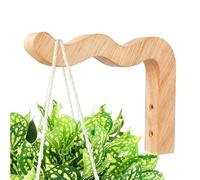 Support Mural pour d'Intérieur,9 Pouces, Crochet mural en bois design ondulé résistant | Crochets en Bois pour Suspension Murale | Pour extérieur jardin intérieur balcon, suspension pour jardinière ou
