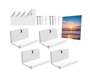 Support mural pour disque - Acrylique 4,3 x 3,5 cm | Porte-documents mural transparent - Organiseur en acrylique | Support d'album - Pour album de collection, photo, chambre à coucher, salon, bande