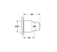 Support mural pour douchette chromé fixe MOVARIO - GROHE - 28403000 Blanc G