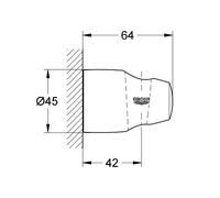 Support mural pour douchette chromé orientable MOVARIO - GROHE - 28401000