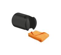 Support mural pour douchette Vitalio noir mat + microfibre