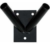 Support mural pour drapeau - Double support - Noir