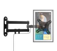 Support mural pour écrans Echo Show 15" et 15-28", support compatible VESA, extension de 3,5 à 16,5", rotation à 360 degrés, bras réglable inclinable et pivotant, construction en métal robuste