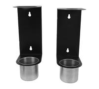 Support Mural pour Entonnoir à Huile, Support de Rangement Multifonction Durable pour Garage, Fer Noir, 1 Paire