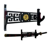 Support mural pour épée Katana - Icône de dragon à 1 niveau Support Katana rembourré en velours Support d'affichage pour épée de samouraï Baguette Sabre laser Wakizashi Support d'affichage pour épée