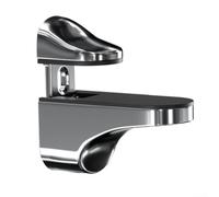 Support mural pour étagères en verre fabriqué à partir d'alliage de zinc, réglable pour s'adapter à différentes épaisseurs de verre de 3 mm à 22 mm, offrant un support d'étagère robuste et fiable