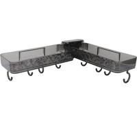 Support mural pour évier résistant à l'eau pliable, robuste et polyvalent pour salle de bain, cuisine et étagère gris transparent
