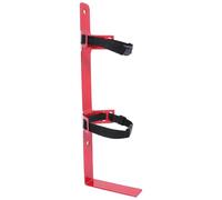 Support Mural pour Extincteur en Métal 4 à 9kg, Rouge | Angle Incliné, Sangle à Libération Rapide, pour Maison et Garage, Optimise L'espace, Accès Rapide