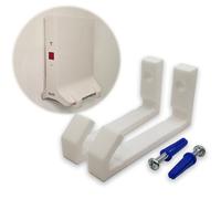 Support mural pour Fritz!Box Repeater 3000, 6000, 3000 AX, 6000 AX - Avec vis et pastilles adhésives 3M - Montage possible sur la tête - Maintien sûr pour une couverture Wi-Fi optimale