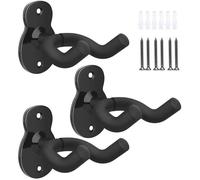 Support Mural pour Guitare - Noir - 3pcs - Acier Carbone - Antidérapant - Multifonctionnel