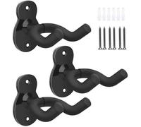Support Mural pour Guitare - Noir - 3pcs - Acier Carbone - Antidrapant - Multifonctionnel noir noir GUITARE