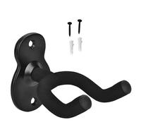 Support Mural pour Guitare,Support Guitare Mural Noir Accroche,Mural Stand Guitare Pied,Crochet de Guitare pour All Guitares,Support de Guitare avec Eponge de Protection,Accessoire Guitare Bois