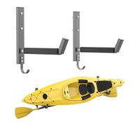 Support Mural pour Kayak | Lot De 2 Crochets Polyvalents Pour Planche De Surf Capacité 90 Kg | Support de Rangement Mural pour Canoë au Garage,Adapté Pour Échelles Canoës Paddleboards Snowboards
