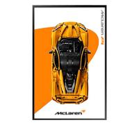 Support mural pour Le-Go Technic 42172 P1 Racing Building Blocks Model - Pour décorer des pièces ou collectionner - 50 x 80 cm - Affichage uniquement du panneau mural (option E)