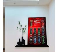 Support Mural pour Lego F1 Speed Champions - Compatible avec 10 Voitures de Course magnétiques, pour Les Fans de Lego, 50X80 cm(Uniquement pour Tableau Mural,sans modèle) (E)