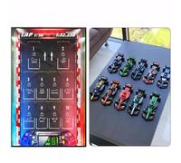 Support Mural pour Lego F1 Speed Champions - Compatible avec 10 Voitures de Course magnétiques, pour Les Fans de Lego, 50X80 cm(Uniquement pour Tableau Mural,sans modèle) (A)