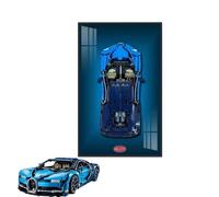 Support mural pour Lego Technic 42083 Racing - Panneau mural Art Cadre de montage mural compatible avec Lego 42083, cadeau idéal pour les amateurs de voiture - 80 x 50 cm (42083)