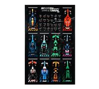 Support Mural pour Les modèles de Voitures de Course pour Lego F1 77242-77251, adapté au Tableau d'affichage pour Lego Speed Champions F1 (modèle Non Inclus)