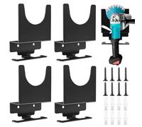 Support mural pour meuleuse d'angle GOEDCH, lot de 4 : support mural pour meuleuse d'angle, organiseur pour meuleuses, accessoires pour meuleuses d'angle pour fraiseuses, garage et lieu de travail