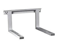 Support mural pour micro-ondes - Extensible jusqu'à 35 kg - 38,5 x 51 cm - Avec matériel de montage - Argenté