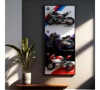 Support mural pour moto Lego 42130 42159 42107 Technic pour BMW Yamaha Ducati - 115 x 50 cm - Noir