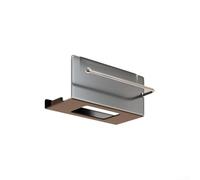 Support mural pour mouchoirs de cuisine avec système de suspension sans perçage pour serviettes en papier et lingettes avec tige avant amovible (sans crochets, gris)