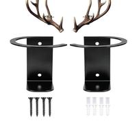 Support Mural pour Mue de Bois de Cerf Support D'Affichage En Métal Robuste | Rangement râtelier bois de cerf cabane Pour Bureau Sous-Sol Garage Porche Coin Bureau Maison Salon
