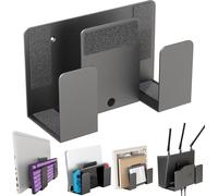 Support Mural Pour Ordinateur Portable Tablette Clavier - Design À 2 Couches ¿ Universelle Étagère Murale En Métal Pour 2 Appareils Épaisseur < 4 Cm, Pour Boîtier Tv, Routeur, Liseuse
