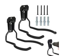 Support mural pour outils de jardin - Noir - Antirouille - Multifonction | Support mural multi-usages pour rangement mural et gain de place