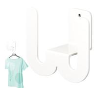 Support mural pour pantoufles, pantoufles, crochet de suspension multifonction pour salle de bain, salon, 8,5 x 8,5 x 4,5 cm, blanc, noir