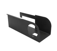 Support mural pour papier toilette avec étagère pour diffuseur de roseaux, porte-mouchoirs en métal avec deux options d'installation, noir (gris)