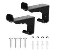 Support mural pour planche à neige, 5 mm d'épaisseur, crochet de rangement en acrylique avec feutre antidérapant, 14 x 8,5 x 4,5 cm (noir)