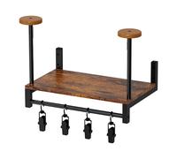 Support Mural Pour Porte-chapeaux - Cintre Chapeau Peu Encombrant, Support De Suspension Compact Multi-clips, En Bois Durable Avec 4 Clips Solides Un Agencement Soigné Des Accessoires | Présentoirs À