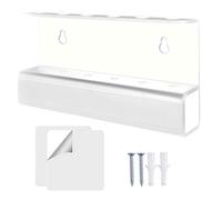 Support mural pour porte-objets Dart - Rack organisationnel en acrylique, pour ranger des objets multifonctionnels | Étagère à fléchettes au design stable, espace pratique pour ranger le sel, blanc