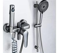 Support mural pour robinet de baignoire avec douchette à main, ensemble de remplissage de baignoire en laiton, kit de douche de salle de bain, robinet durable pour une installation et une utilisation