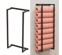 Support mural pour rouleau en mousse - Support de rangement en métal robuste pour tapis de yoga pour la maison, la salle de sport, l'école - Présentoir pour équipement d'entraînement pour petits