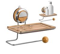 Support mural pour rouleaux de mouchoirs - Distributeur de ventouses sans perçage, étagère pour serviettes en papier en acier inoxydable, 18,5 x 16 x 14,4 cm | Organisateur de salle de bains, cuisine