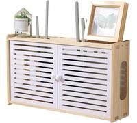 Support mural pour routeur sans fil - Étagère flottante créative pour gestion des cordons et solution de rangement décorative