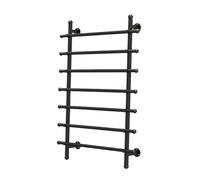 Support mural pour rubans, présentoir pour papier d'emballage, support de distribution de rouleaux de vinyle, rangement pour foulards de vente au détail et magasins de fleurs (noir 39,3 x 3,9 x 47,2 p