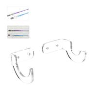 Support mural pour sabre laser, présentoir en acrylique, paquet de luxe de 2 sabres lumineux, support transparent universel clair ou noir inclus Transparent
