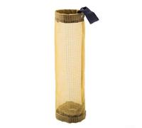 Support mural pour sacs d'épicerie pour rangement de déchets de cuisine, distributeur de sacs en plastique et en papier (jaune)