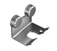 Support mural pour sèche-cheveux avec fer à friser pour salle de bain, rangement compact et crochet de cordon pour organiser les outils capillaires (gris)