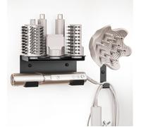 Support mural pour sèche-cheveux - FEBEST - Compatible Shark Flexstyle - 6-en-1 - Acier inoxydable - 10x22,5x6 cm