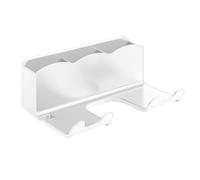 Support mural pour sèche-cheveux, sèche-cheveux, organiseur de salle de bain, sans perceuse, station de coiffage compacte, résistante à la chaleur, accessoire peu encombrant pour salon