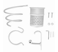 Support Mural pour sèche-Cheveux SustVita, Un Organisateur d'outils pour Cheveux de Salle de Bain dédié avec Support en Spirale pour Le Rangement d'accessoires et de Fournitures (Mat-c7)