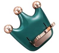Support Mural pour Sèche-cheveux Vert en Abs, Couronne Minimaliste | Perçage, pour Petite Salle de Bain, Rangement Mural Discret, Organise Brosse et Peigne