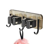 Support mural pour serpillère - Support mural pour balai - Organisateur adhésif en acier inoxydable - Crochet pour serpillère et balai - Économie d'espace - Pas de perçage - Étagère de rangement pour